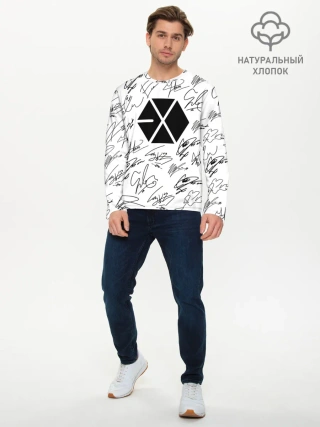Мужской лонгслив базовый / EXO BAND АВТОГРАФЫ