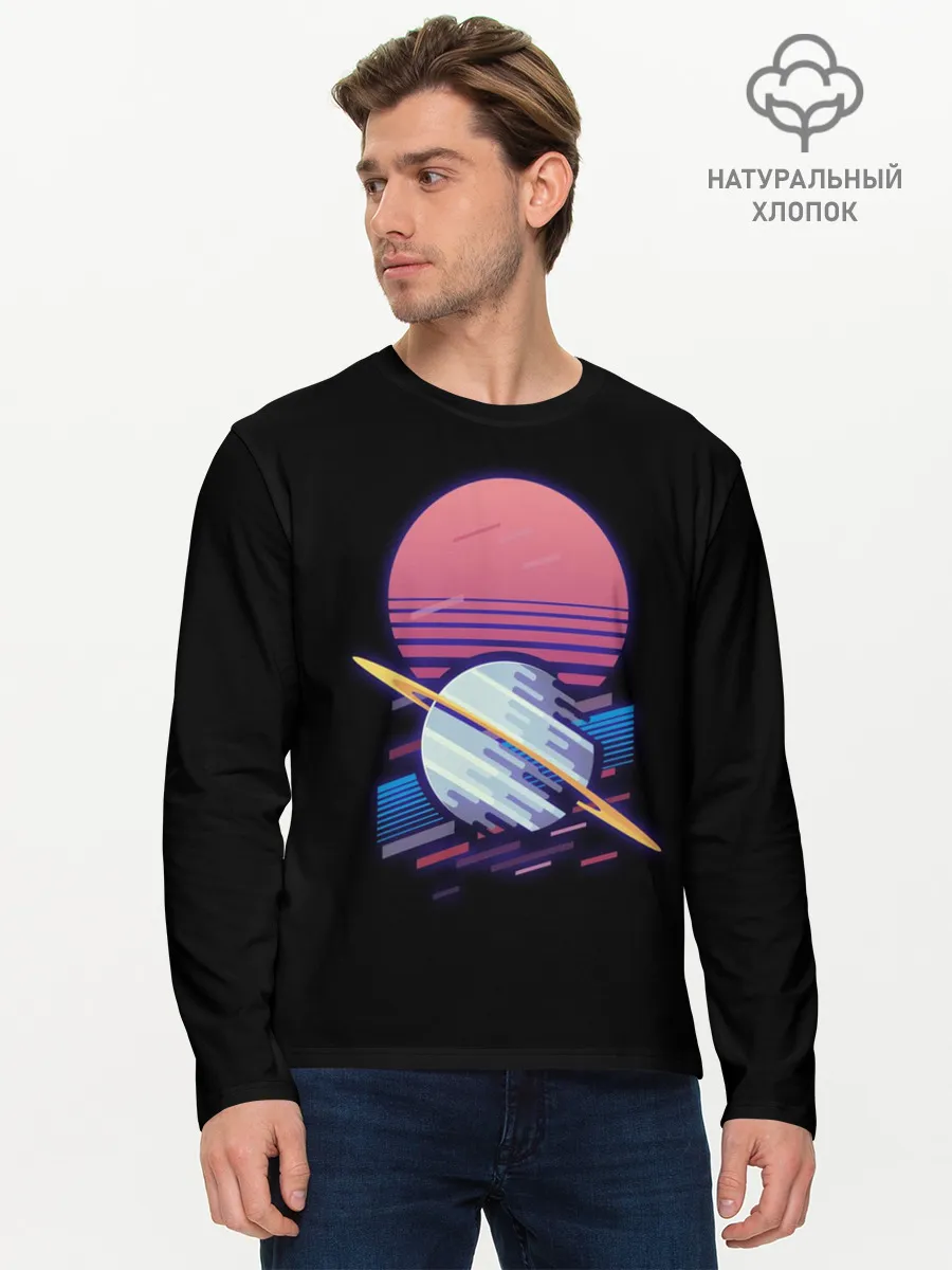 Мужской лонгслив базовый / Retro Planet