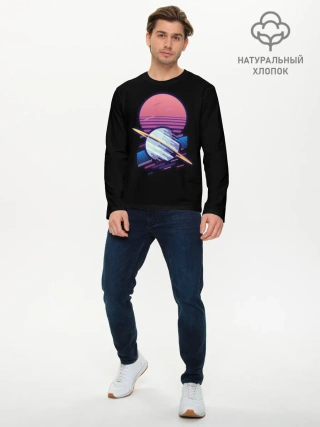 Мужской лонгслив базовый / Retro Planet