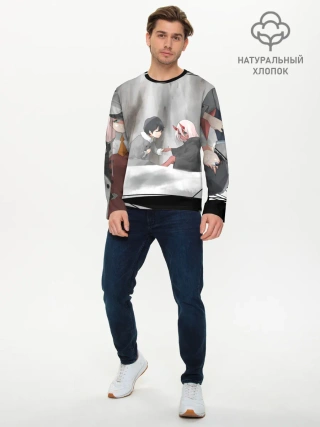 Мужской лонгслив базовый / ноль два перевертыш