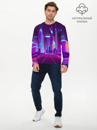 Мужской лонгслив базовый / НЕОНОВЫЙ ГОРОД