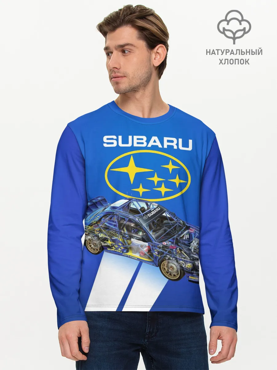 Мужской лонгслив базовый / Subaru