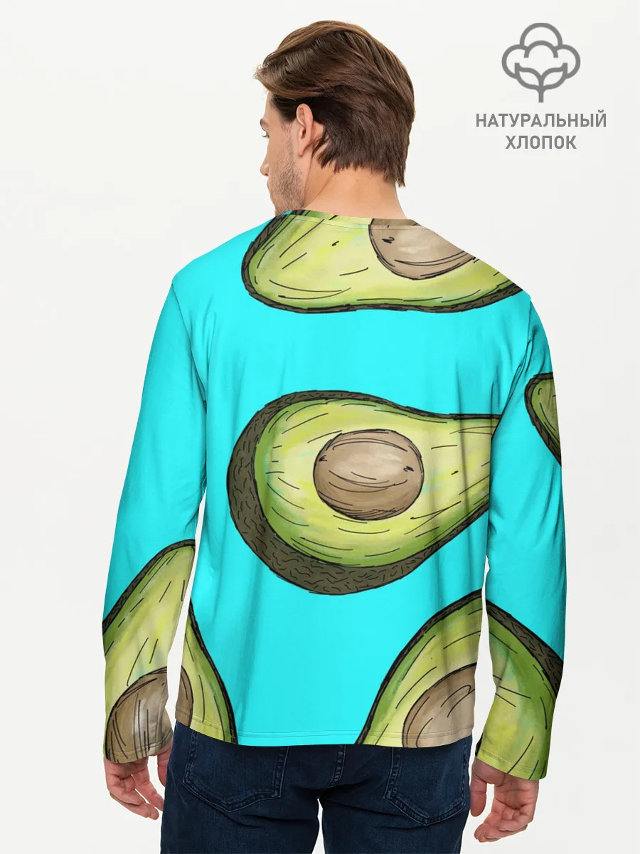 Мужской лонгслив базовый / Авокадо