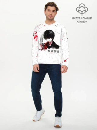 Мужской лонгслив базовый / Токийский гуль