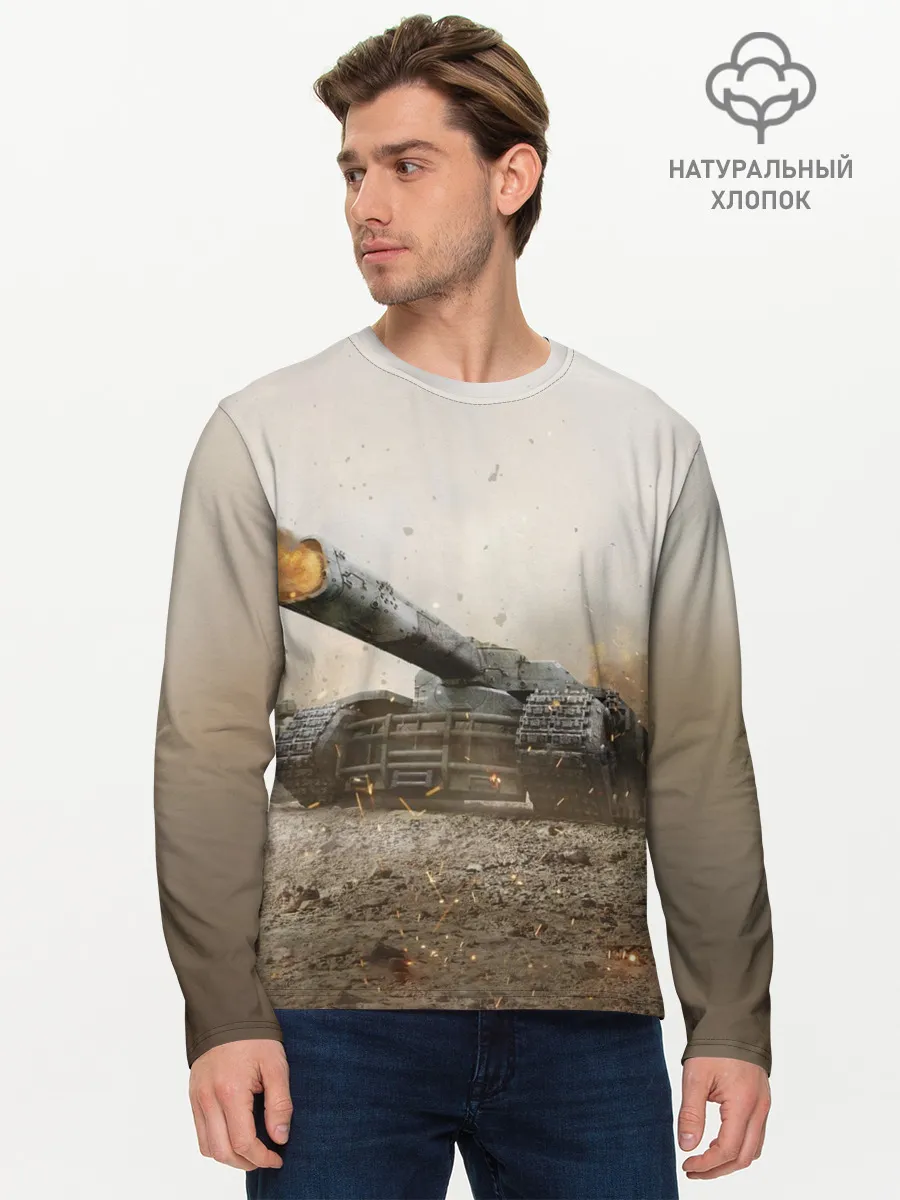 Мужской лонгслив базовый / Танки