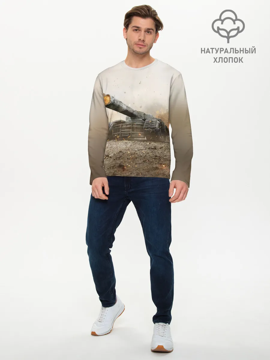 Мужской лонгслив базовый / Танки