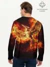 Мужской лонгслив базовый / Феникс в огне