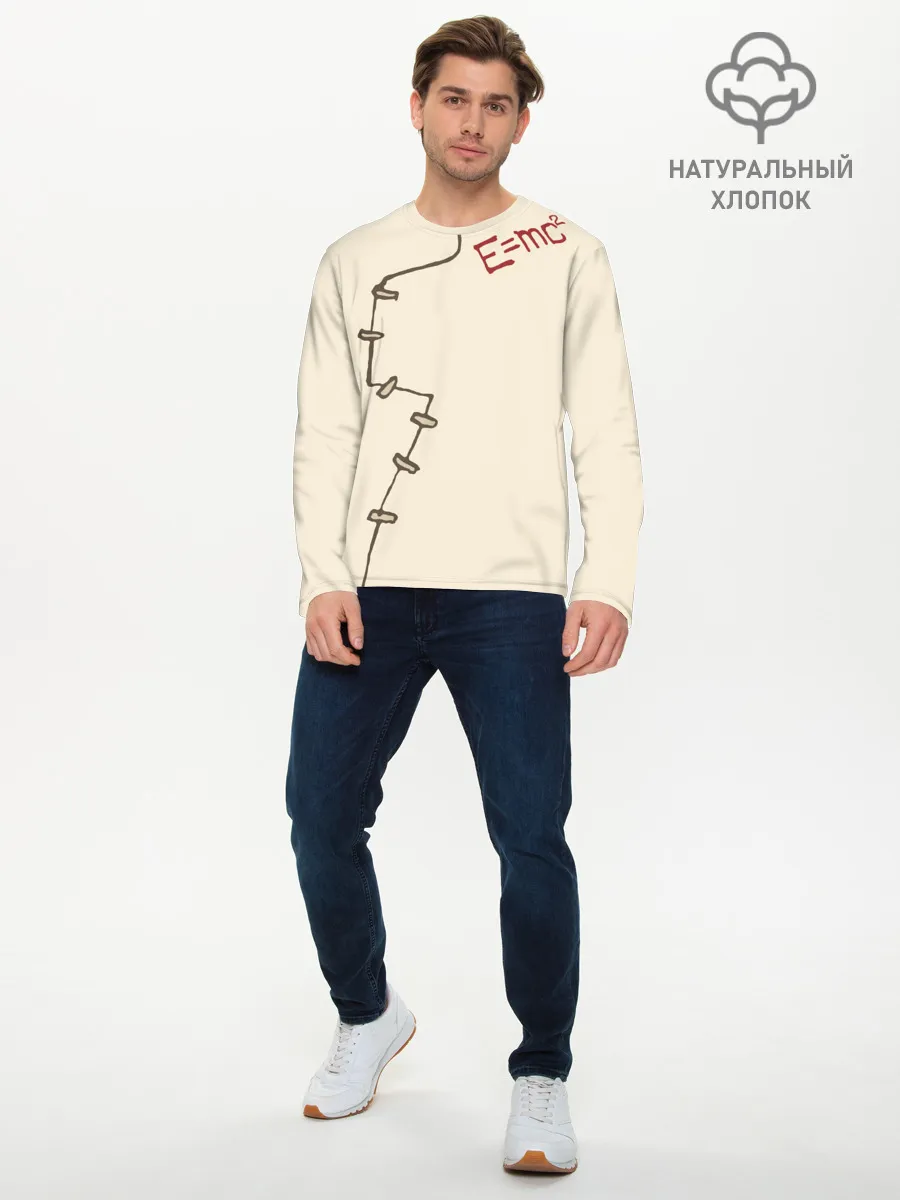 Мужской лонгслив базовый / Уравнение Эйнштейна