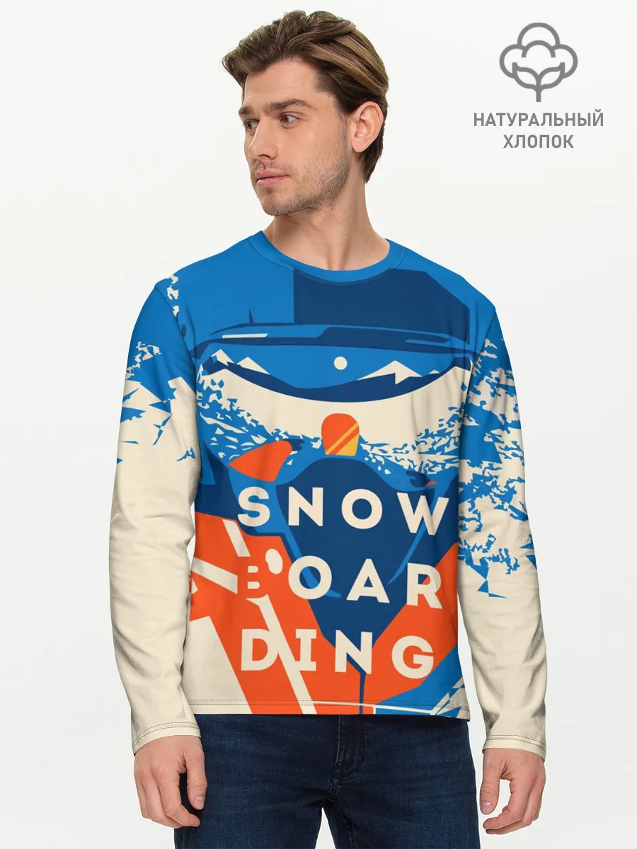 Мужской лонгслив базовый / SNOW BOAR DING