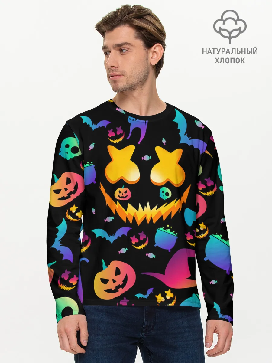 Мужской лонгслив базовый / MARSHMELLO HALLOWEEN