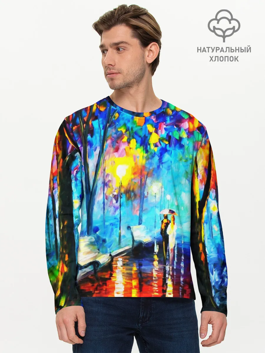 Мужской лонгслив базовый / ВЕЧЕРНЯЯ ПРОГУЛКА