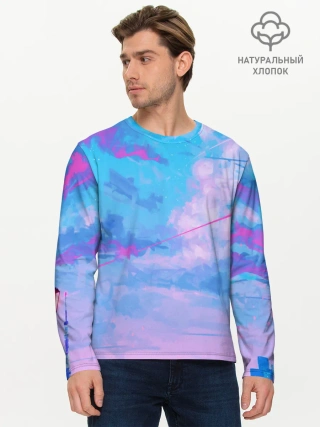 Мужской лонгслив базовый / РОЗОВЫЕ ОБЛАКА