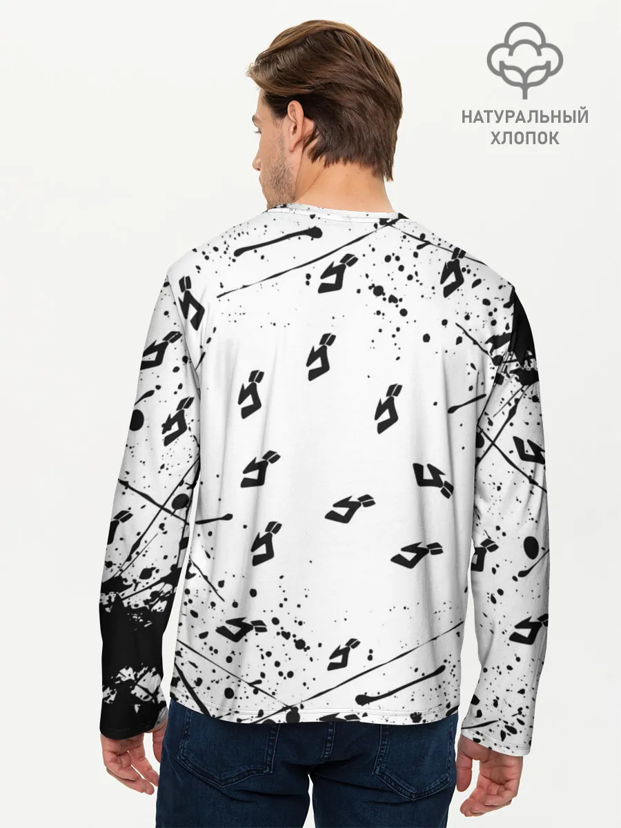 Мужской лонгслив базовый / KILLER QUEEN черные брызги