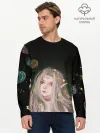 Мужской лонгслив базовый / Эльфийка и звезды