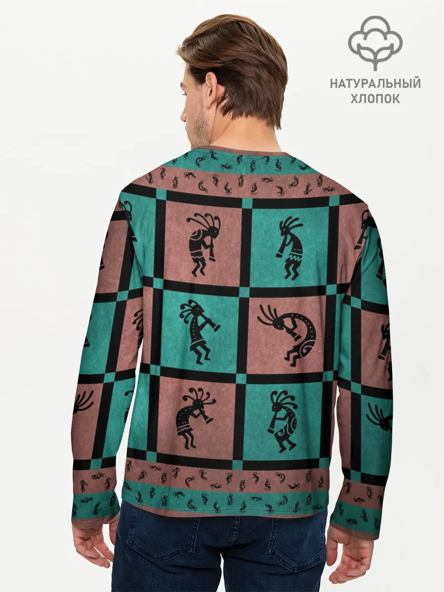 Мужской лонгслив базовый / Кокопелли