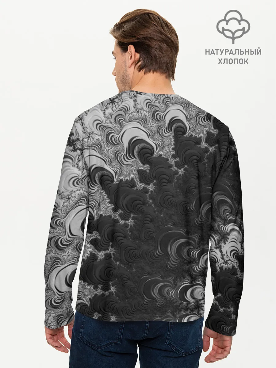 Мужской лонгслив базовый / Абстракция