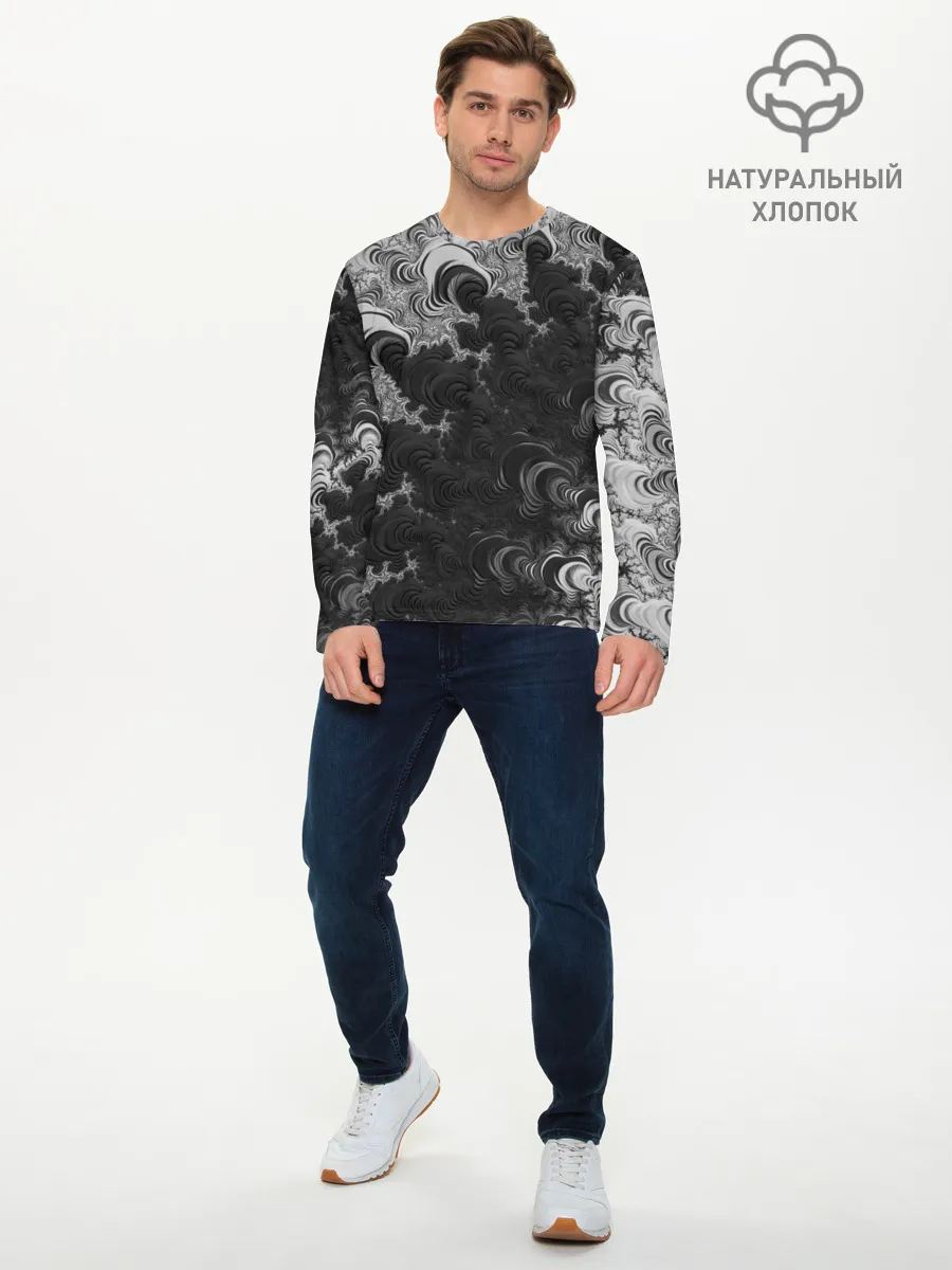 Мужской лонгслив базовый / Абстракция