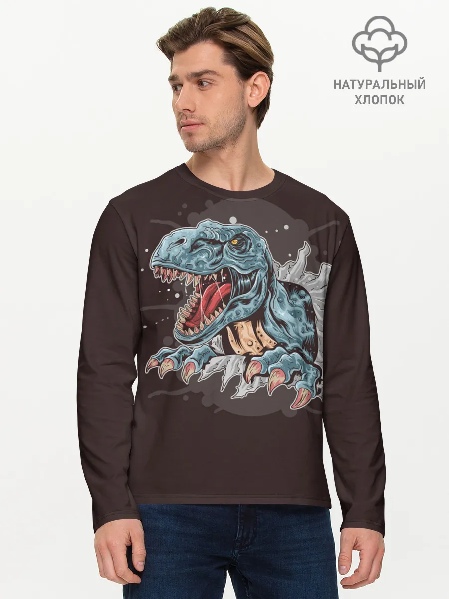 Мужской лонгслив базовый / T-Rex