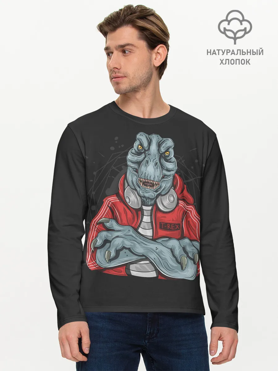 Мужской лонгслив базовый / T-Rex