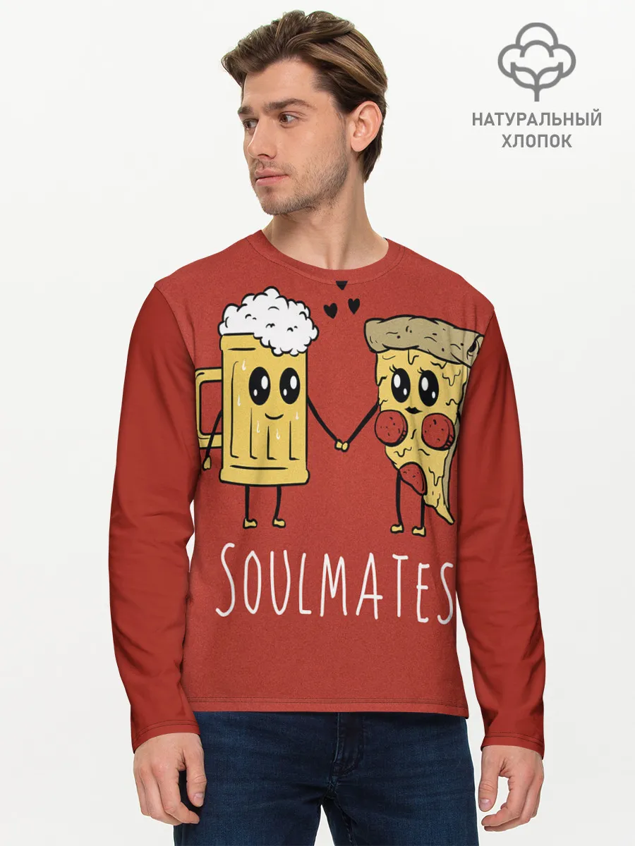 Мужской лонгслив базовый / Beer