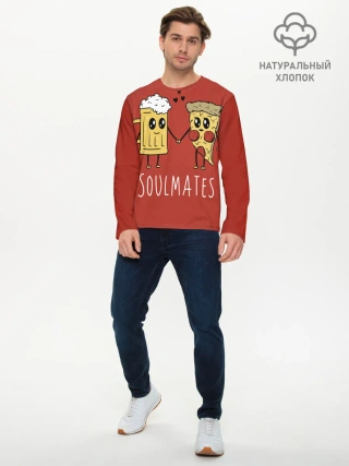 Мужской лонгслив базовый / Beer