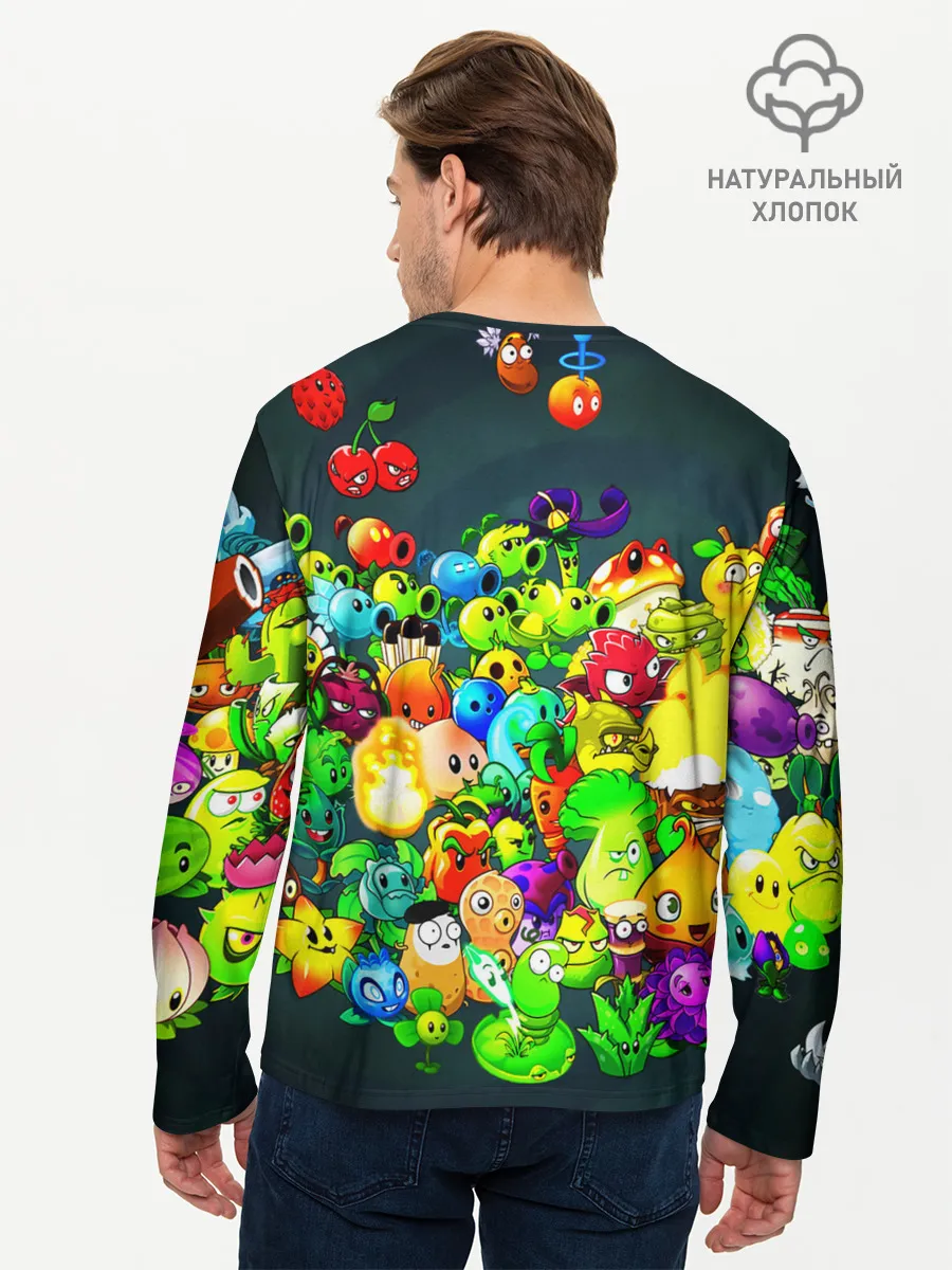 Мужской лонгслив базовый / Plants vs. Zombies