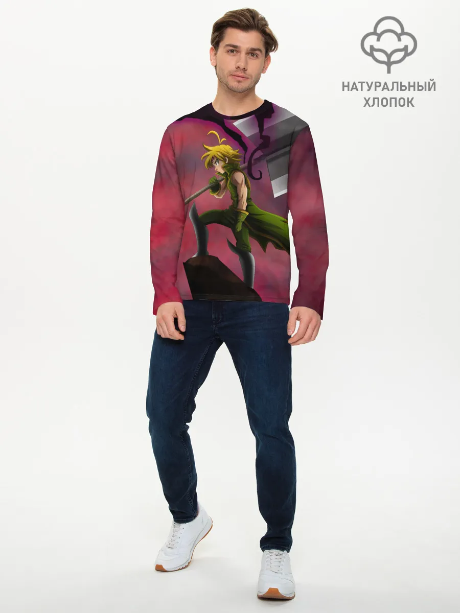 Мужской лонгслив базовый / Meliodas с большим топором