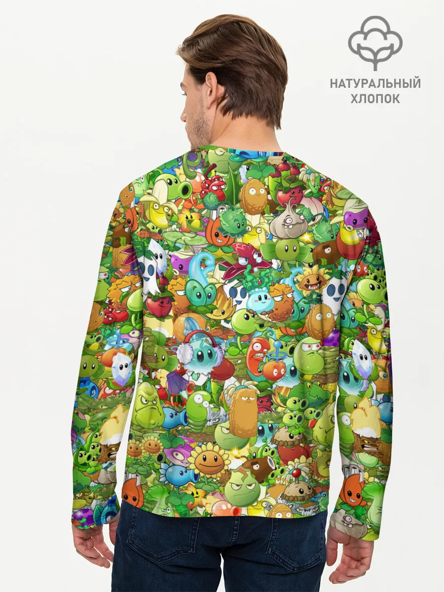 Мужской лонгслив базовый / PLANTS VS ZOMBIES