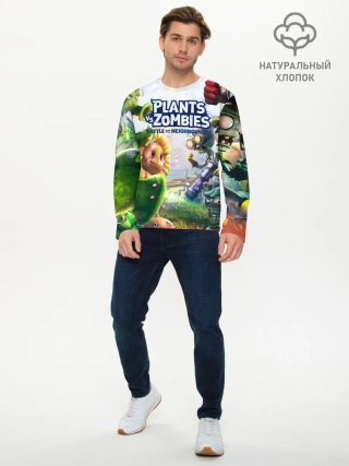Мужской лонгслив базовый / Plants vs Zombies.