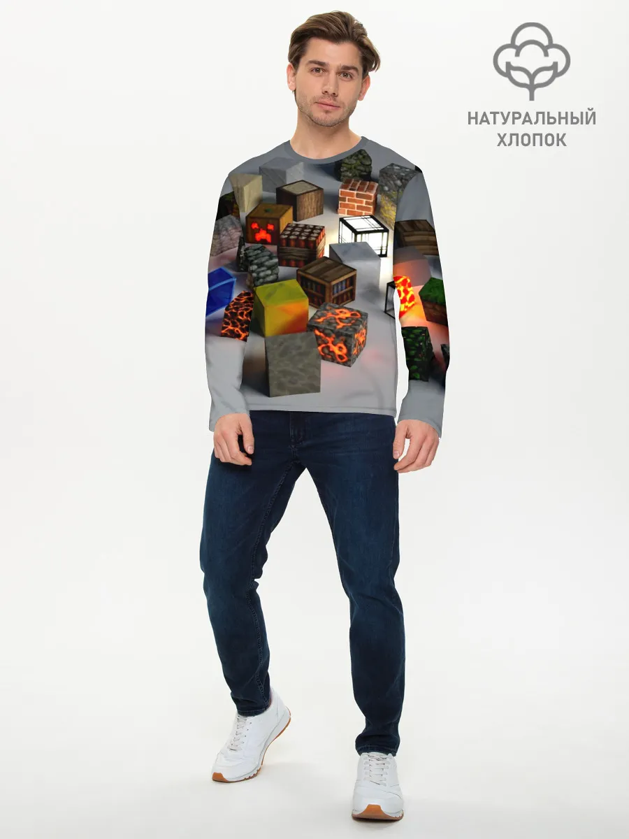 Мужской лонгслив базовый / MINECRAFT BLOX