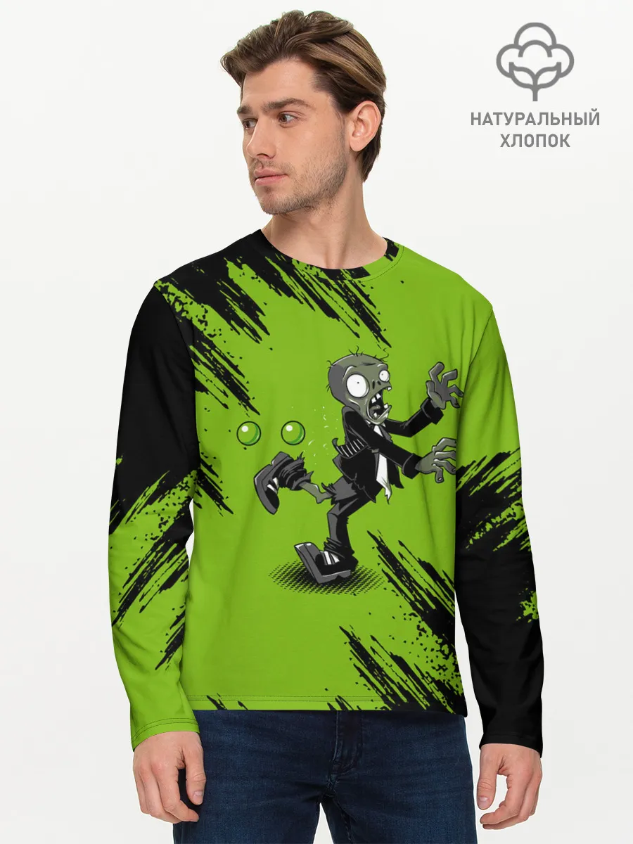 Мужской лонгслив базовый / Plants vs. Zombies