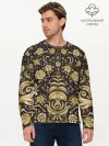 Мужской лонгслив базовый / Gold & Black