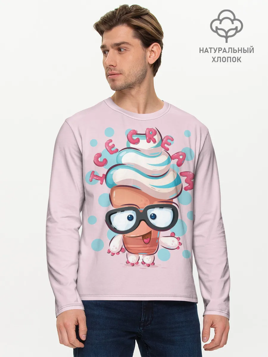 Мужской лонгслив базовый / ICE CREAM