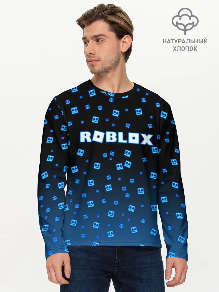 Мужской лонгслив базовый / Roblox X Marshmello
