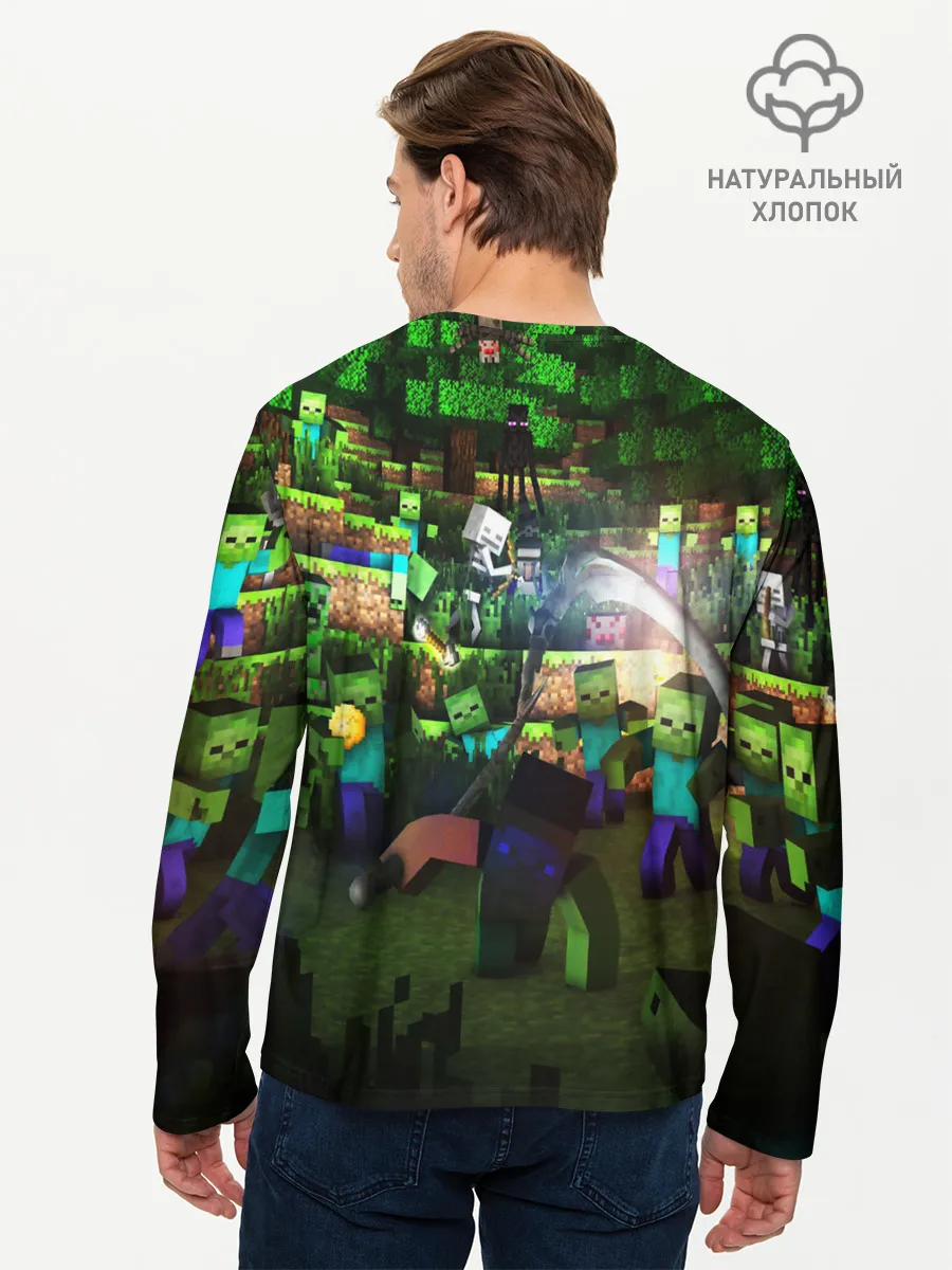 Мужской лонгслив базовый / MINECRAFT Creeper