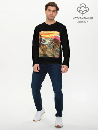 Мужской лонгслив базовый / Ice Scream