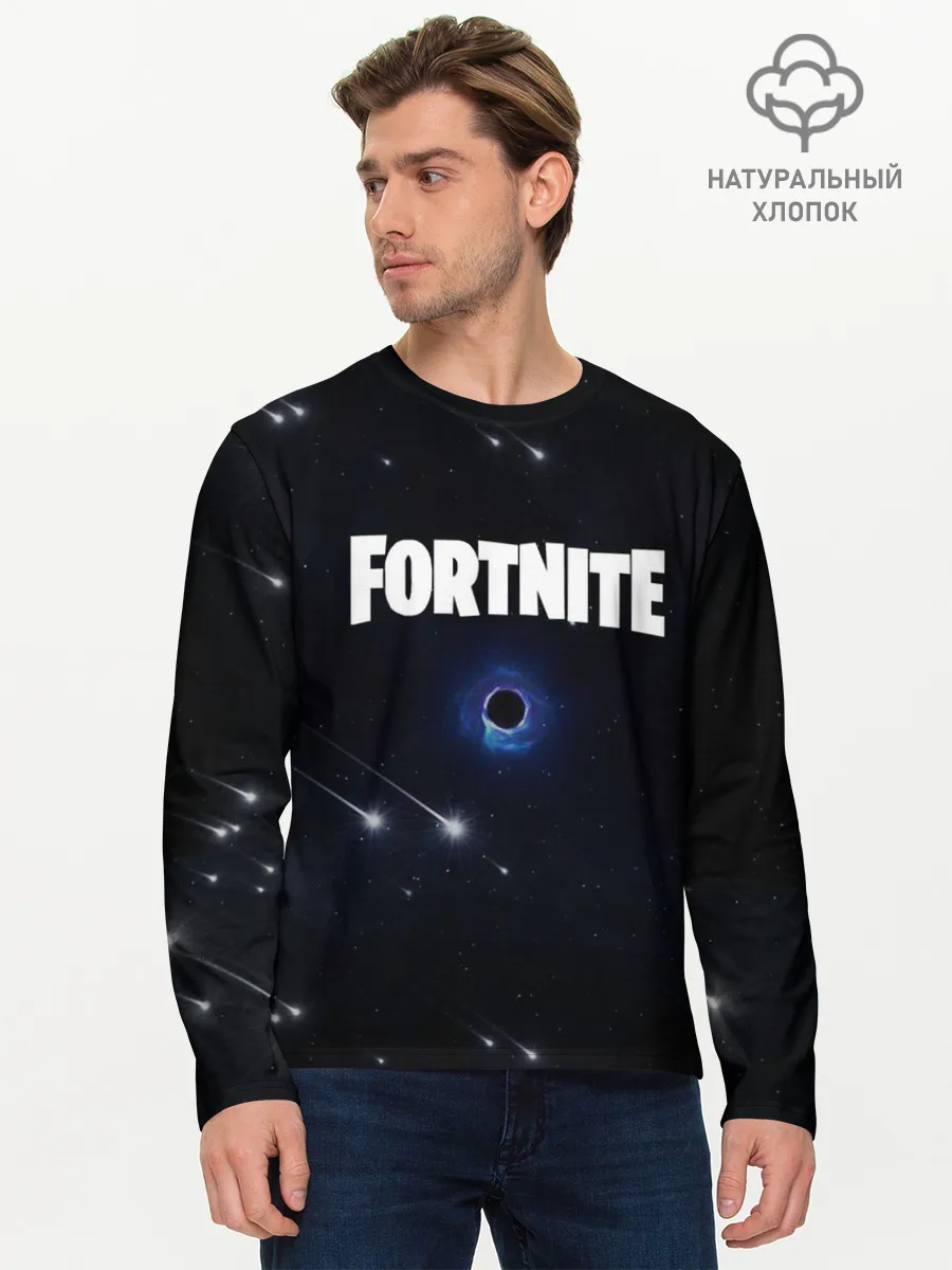 Мужской лонгслив базовый / Fortnite black hole