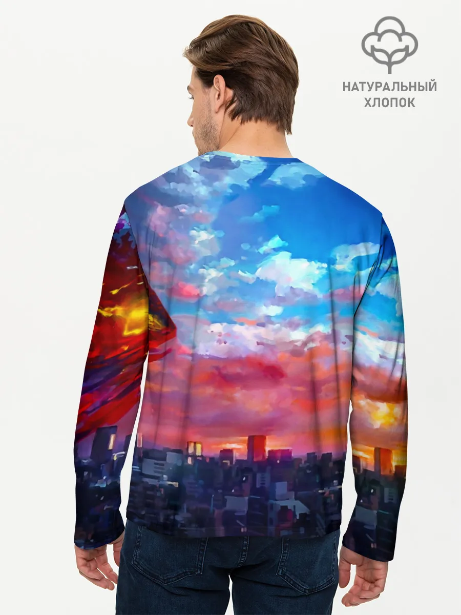 Мужской лонгслив базовый / Токийский гуль