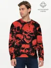 Мужской лонгслив базовый / Skulls pattern