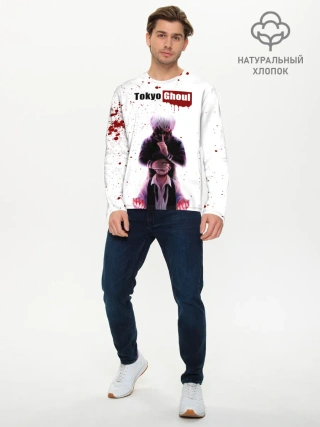 Мужской лонгслив базовый / Токийский гуль