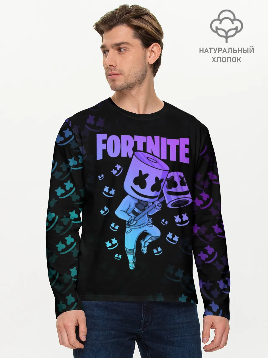 Мужской лонгслив базовый / FORTNITE MARSHMELLO