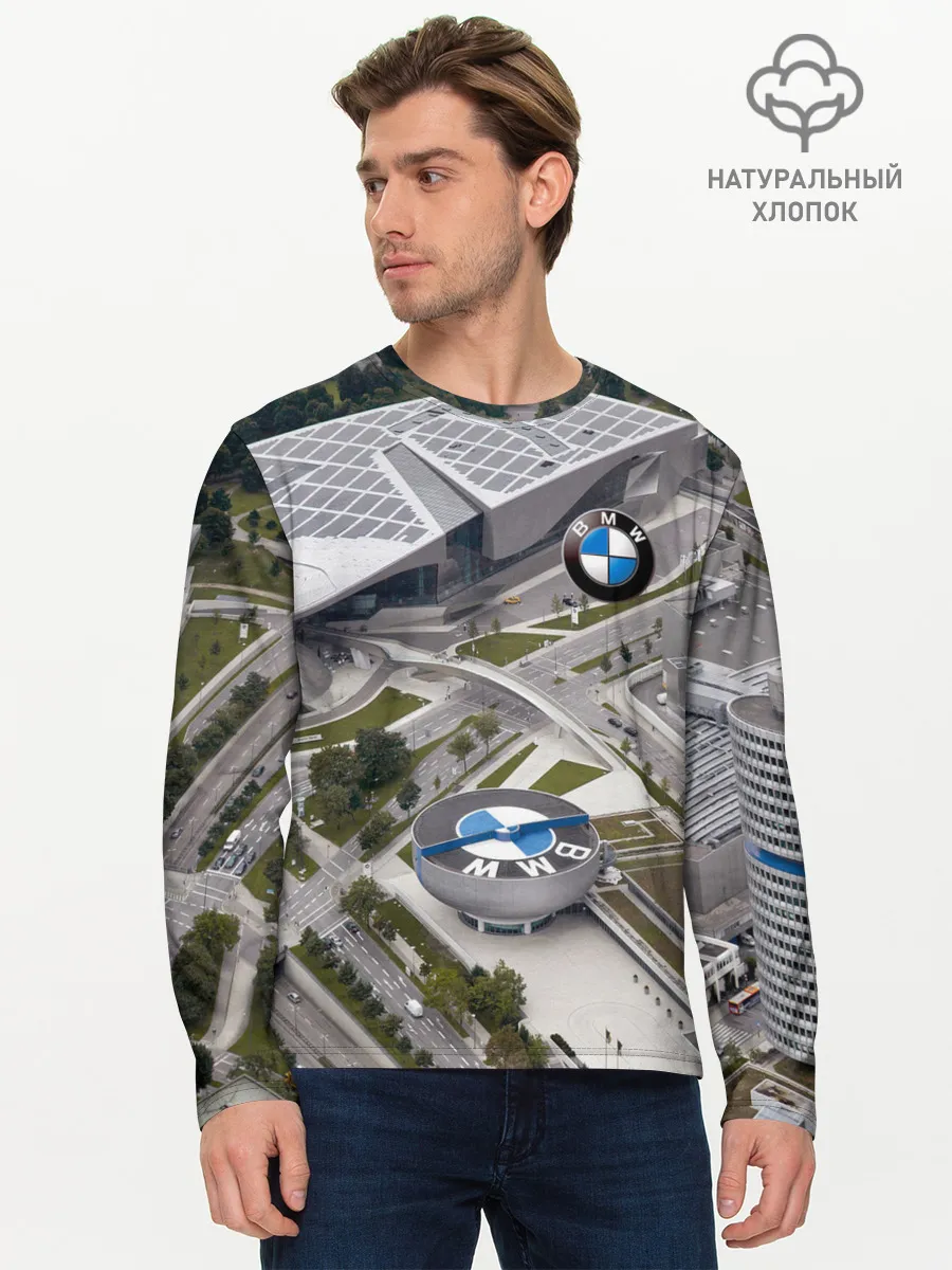 Мужской лонгслив базовый / BMW city