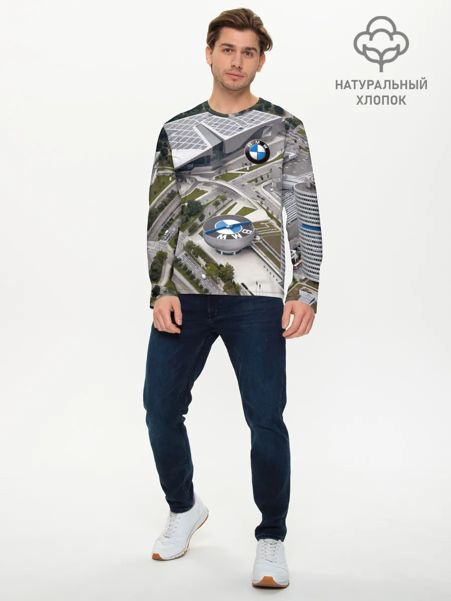 Мужской лонгслив базовый / BMW city