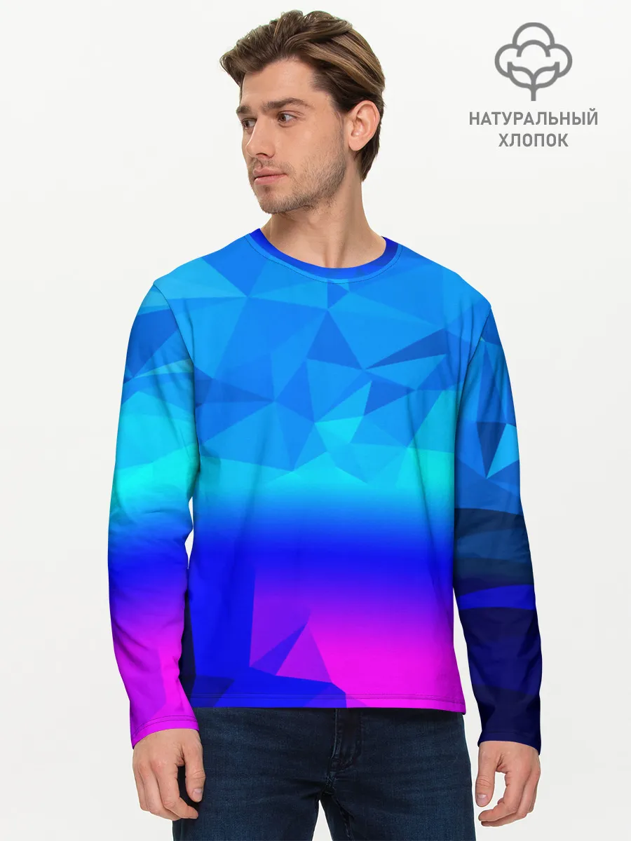 Мужской лонгслив базовый / ABSTRACT NEON
