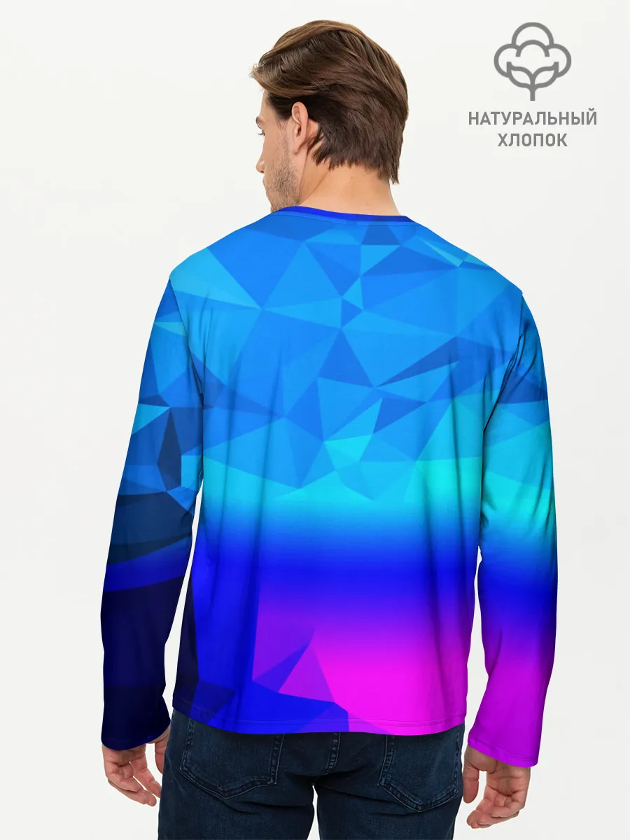 Мужской лонгслив базовый / ABSTRACT NEON