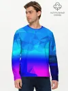 Мужской лонгслив базовый / ABSTRACT NEON