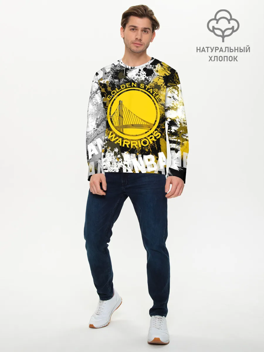 Мужской лонгслив базовый / Голден Стэйт Уорриорз