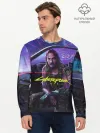 Мужской лонгслив базовый / CYBERPUNK 2077 - КИАНУ