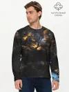 Мужской лонгслив базовый / Космическое небо