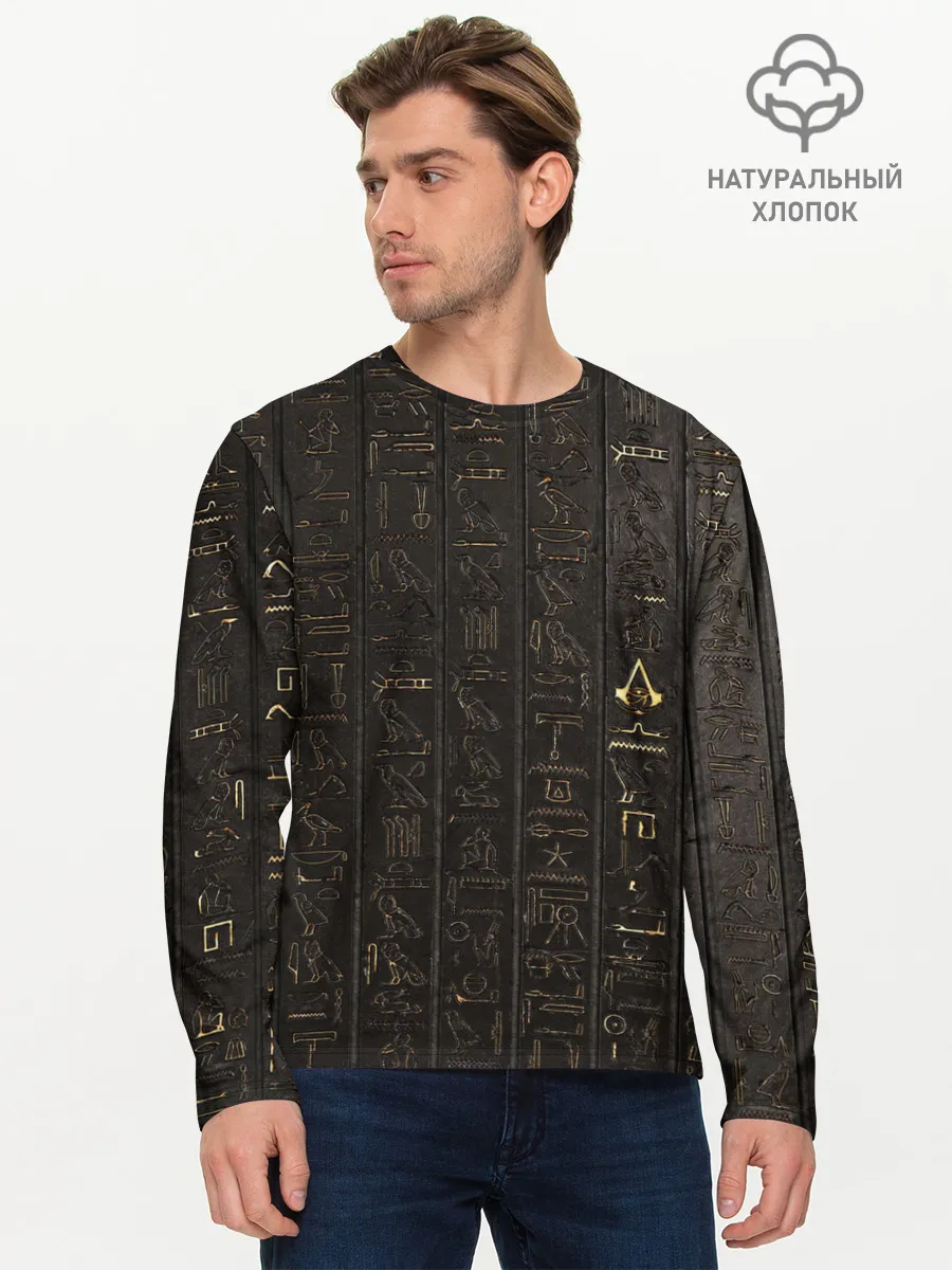 Мужской лонгслив базовый / Egypt Hieroglyphs